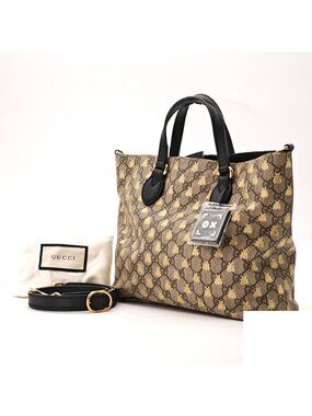 Gucci GG Supreme Beige 2-Way Shoulder Bag Strap